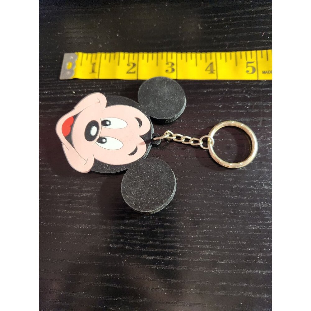Mickey Mouse Face Keychain Disney Made In Taiwan 3" - Picture 3 of 3